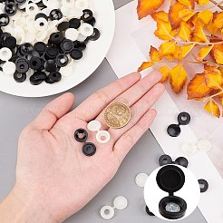 プラスチック製のヒンジ付きネジカバー  折りたたみ式フリップトップスクリューキャップ  家具用  ミックスカラー  28.5x12.5x5.5mm  穴：4.5mm  2色  350個/カラー  700個/セット&nbsp;DIY-PH0027-87
