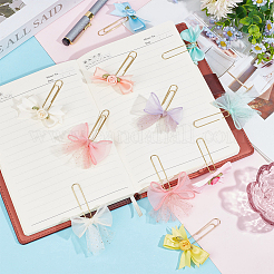 12Pcs 12 Styles Handmade Polyester Organza Bowknot Paper Clips&nbsp;AJEW-AB00203