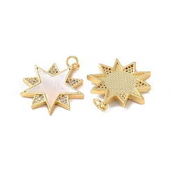 Brass Micro Pave Cubic Zirconia Pendants&nbsp;KK-B083-25B-G