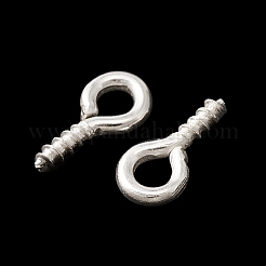 アイアンスクリューアイピンヒートンキャップ  片穴パーツ用  銀  8x4x1mm  穴：2mm&nbsp;IFIN-YW0001-85S