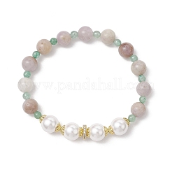 Natural Green Aventurine and Amethyst Beaded Bracelets for Women&nbsp;BJEW-JB11932-03