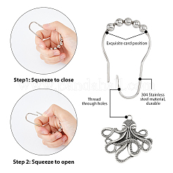12Pcs Iron Shower Curtain Rings for Bathroom&nbsp;AJEW-FH0003-37AS