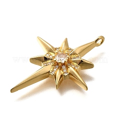 Brass Micro Pave Cubic Zirconia Pendants&nbsp;KK-U055-15G