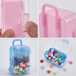 8Pcs 8 Colors Trolley Bag Shaped Plastic Candy Storage Boxes&nbsp;AJEW-SP0002-62