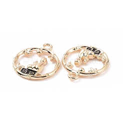 Alloy Enamel Pendants&nbsp;ENAM-G213-12KCG