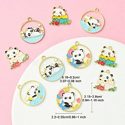 10Pcs 5 Style Alloy Enamel Pendants&nbsp;ENAM-YW0003-76