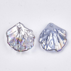 透明なアクリルパーツ  ABカラー  葉  ミックスカラー  19x17x4~5mm  穴：1.2mm  約1360個/500g&nbsp;TACR-T007-08