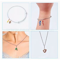 18Pcs 8 Styles Alloy Enamel Pendants&nbsp;ENAM-FS0004-18