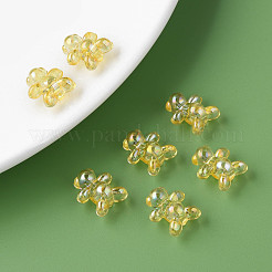 透明なアクリルビーズ  ABカラーメッキ  クマ  ライトカーキ  16x13x8.5mm  穴：2mm  約700個/500g&nbsp;MACR-S154-127-C05