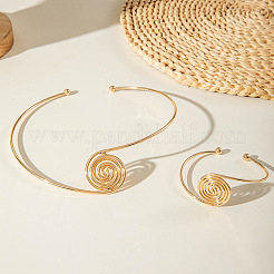 Vortex Iron Choker & Cuff Bangle Sets&nbsp;FS-WG22287-01