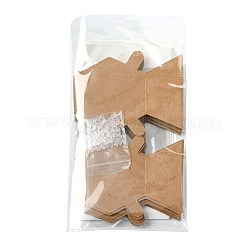紙ジュエリーディスプレイカード40枚。  長方形のOPP透明プラスチックバッグ40個付き  80個のプラスチック製イヤーナット  六角  ペルー  10.35x8.5x0.05cm&nbsp;CDIS-FS0001-32C