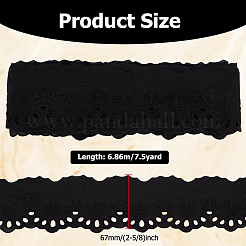 7.5 Yards Cotton Strawberry & Bowknot Embroidery Lace Ribbon&nbsp;OCOR-FG0002-53A