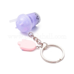 Imitation Bubble Tea Resin Pendant Keychain&nbsp;KEYC-JKC01234