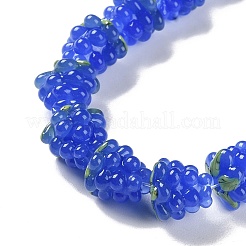 手作りランプワークビーズ連売り  ラズベリー  藤紫色  12.5x12.5mm  穴：1.4mm  約20個/連  9.84''（25センチメートル）&nbsp;LAMP-Q036-05F