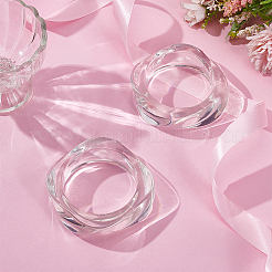 女性用アクリルバングル2個  リング  透明  内径：2-3/8インチ（6.1cm）&nbsp;BJEW-UN0001-77