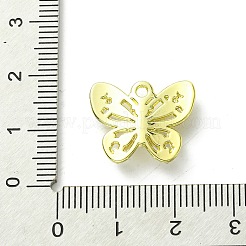 合金とラインストーンのペンダント  樹脂と  蝶  ゴールドカラー  14.5x18x4.5mm  穴：1.8mm&nbsp;FIND-Z045-03G