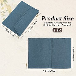 紙の請求書ジッパー付き保存袋  ファイルポケット  長方形  ダークターコイズ  130x93x6mm&nbsp;ABAG-WH20005-34B-03