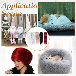 Imitation Hair Faux Fur Fabric&nbsp;DIY-WH0581-02A