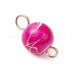 Spray Painted Drawbench Acrylic Round Connector Charms&nbsp;PALLOY-JF03327