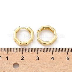 中空クロス真鍮フープピアス  ラックめっき  鉛フリー＆カドミウムフリー  長持ちメッキ  18KGP本金メッキ  13x13.5x4mm&nbsp;EJEW-Z102-41G