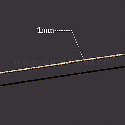ジュエリー作成用の織り目加工の丸い真鍮線  ゴールドカラー  18ゲージ  1mm  約32.8フィート（10m）/ロール&nbsp;CWIR-BC0002-11G