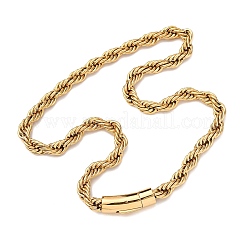8MM 304 Stainless Steel Rope Chain Necklaces&nbsp;NJEW-C099-07B-G