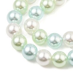 Baking Paint Pearlized Glass Pearl Round Bead Strands&nbsp;PEAR-H019-02C-08