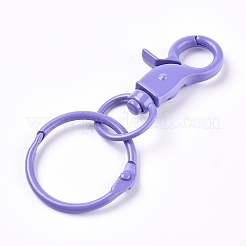 Baking Paint Alloy Swivel Keychain Clasp Findings&nbsp;X-KEYC-WH0016-40G
