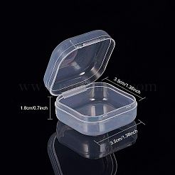 プラスチックビーズ収納ケース  キューブ  透明  3.5x3.5x1.8cm  24pc&nbsp;CON-BC0004-09