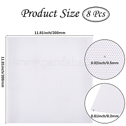 コンピューター用正方形 PVC 防塵ネット  ホワイト  300x300x0.2mm&nbsp;AJEW-WH20059-01D
