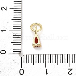 Brass Micro Pave Cubic Zirconia Charms&nbsp;KK-H527-13G-01