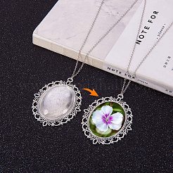 Oval Clear Glass Cabochon Cover&nbsp;DIY-PH0018-96AS