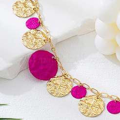Alloy Textured Disc Tassel Anklets&nbsp;FS-WG7E5E5-01