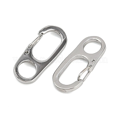 304ステンレススチールロッククライミングカラビナ  キーの留め金  オーバル  ステンレス鋼色  27x12x5mm  穴：7mm&nbsp;STAS-B089-02B-P
