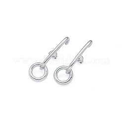 304ステンレススチールスタッドピアス  ラウンド  ステンレス鋼色  42x14mm&nbsp;STAS-OY003-64P