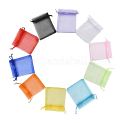 20Pcs 10 Colors Rectangle Organza Drawstring Bags&nbsp;CON-YW0001-31B