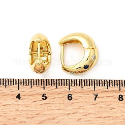 Brass Micro Pave Cubic Zirconia Dangle Earrings&nbsp;EJEW-L305-09G-01