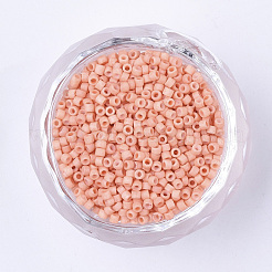 ベーキングペイントシリンダーシードビーズ  均一サイズ  ライトサーモン  1.5~2x1~2mm  穴：0.8mm  約4000個/袋  約50 G /袋&nbsp;SEED-Q036-02A-D15