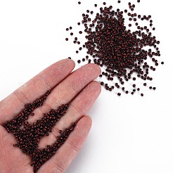 12/0 ガラスシードビーズ  不透明な色が染み込む  クリムゾン  2mm  穴：0.8mm&nbsp;SEED-S005-33
