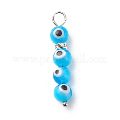 Handmade Evil Eye Lampwork  Pendants&nbsp;PALLOY-JF01725-01