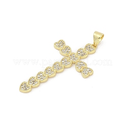 Brass Micro Pave Cubic Zirconia Pendants&nbsp;KK-D317-106G
