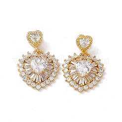 Brass Cubic Zirconia Slide Charms&nbsp;KK-B061-07G