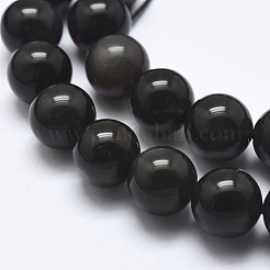 Natural Ice Obsidian Beads Strands&nbsp;G-A171-16-8mm