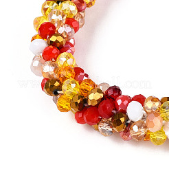 Glass Beaded Crochet Stretch Bracelets&nbsp;BJEW-T016-09F-01