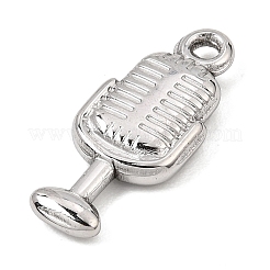 304ステンレスペンダント  マイクチャーム  ステンレス鋼色  22x10x3mm  穴：2mm&nbsp;SA-CBA0563-38P