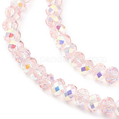 Electroplate Transparent Glass Beads Strands&nbsp;EGLA-K015-01A