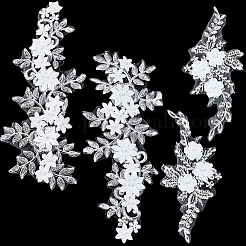 4Pcs 2 Styles Flower Polyester Embroidery Sew on Ornament Accessories&nbsp;PATC-GF0001-99