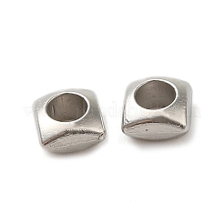 CCBプラスチックビーズ  正方形  プラチナ  4x4x2mm  穴：2.3mm&nbsp;LS-CCB-H001-13P