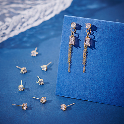 20Pcs Brass Stud Earring Findings&nbsp;KK-BC0009-64