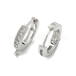 Brass Huggie Hoop Earring Findings&nbsp;KK-L152-20P